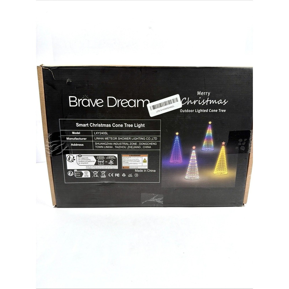 Brave Dream LXY240SL Smart Christmas Cone Tree Light 8FT Outdoor LED Remote